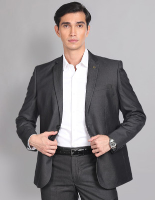 AD by Arvind Tailored Regular Fit Solid Two Piece Suit Solid Men Suit