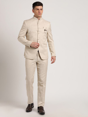 TURTLE 2 Piece Suit Self Design Men Suit