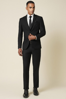 Allen Solly Single Breasted - 2 button Solid Men Suit