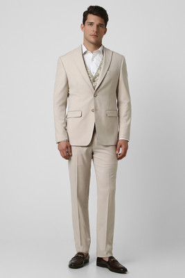 PETER ENGLAND Three Piece Suit Solid Men Suit