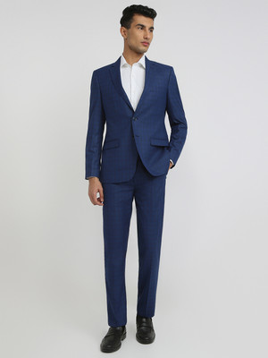 Raymond SB 2BTN NOTCH LPL SUIT-2PCS CNTP FIT Checkered Men Suit