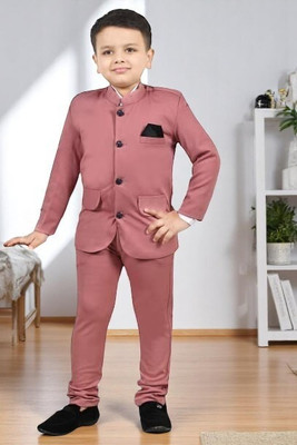 Qtsy Ethnic Suit Set / Jodhpuri Suit for Boys Solid Boys Suit