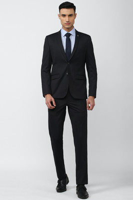 VAN HEUSEN Single Breasted - 2 button Solid Men Suit
