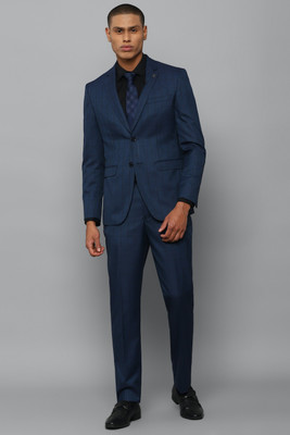 Allen Solly Single Breasted - 2 button Checkered Men Suit