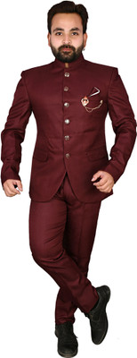 Diamond Style Jodhpuri Solid Men Suit