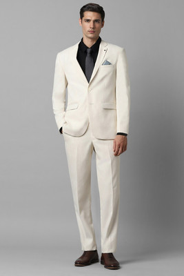 LOUIS PHILIPPE Three Piece Suit Textured Men Suit