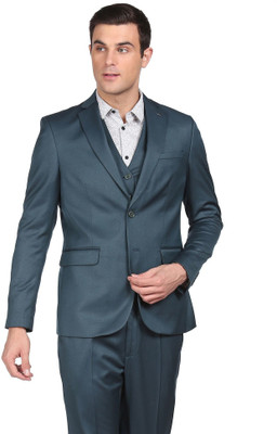 ARROW 3 Piece Suit with Reversible Waist Coat Self Design Men Suit