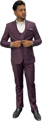 gargian master cut Single Breasted Striped Men Suit