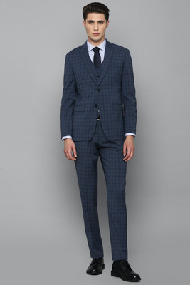 LOUIS PHILIPPE Single Breasted - 2 button Checkered Men Suit