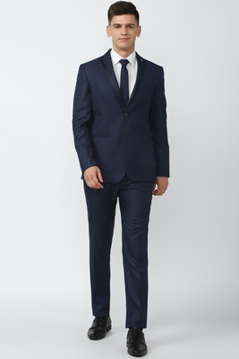 PETER ENGLAND Single Breasted - 2 button Solid Men Suit