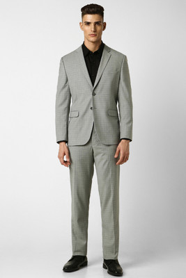 VAN HEUSEN Suit Checkered Men Suit