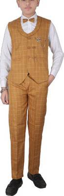 seetoo 3 piece Suit Checkered Boys Suit