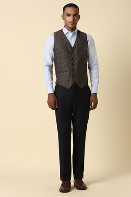 Allen Solly Single Breasted - 2 button Checkered Men Suit