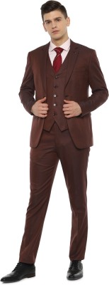 LOUIS PHILIPPE Single Breasted Textured Men Suit