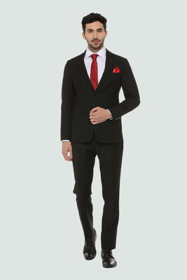 LOUIS PHILIPPE 2 Piece Solid Men Suit