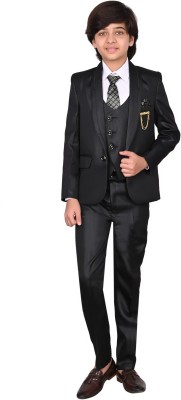 SEMINO 5 PIECE COAT SUIT Solid Boys Suit