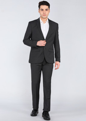 PARK AVENUE SB2 BTN REG NTCH 6CM- UNCRUSHED 2PC SUIT Self Design Men Suit