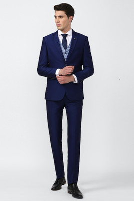 VAN HEUSEN Single Breasted - 2 button Solid Men Suit
