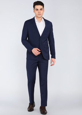 PARK AVENUE SB2 BTN NTCH SLM,H/L-LIGHT WT 2PC SUIT Solid Men Suit