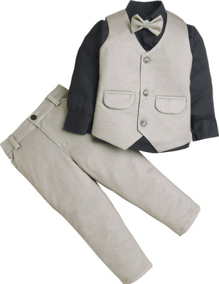 Fourfolds 3 Piece Solid Boys Suit