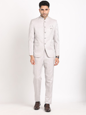 TURTLE 2 Piece Suit Self Design Men Suit