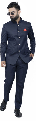 ALJAAMI jodhpuri bandhgala Solid Men Suit