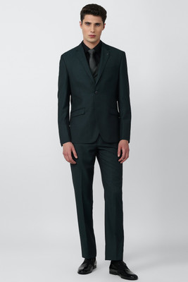 VAN HEUSEN Single Breasted - 2 button Self Design Men Suit