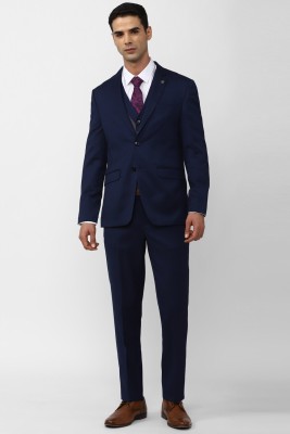 PETER ENGLAND Single Breasted - 2 button Solid Men Suit