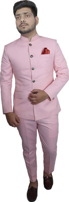 ALJAAMI Jodhpuri Bandhgala Solid Men Suit