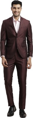 TURTLE Two Piece Self Design Men Suit