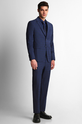 LOUIS PHILIPPE Single Breasted - 2 button Checkered Men Suit