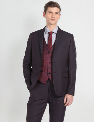 ARROW Reversible Waistcoat Three Piece Suit Self Design Men Suit