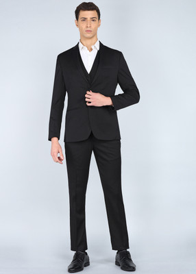 PARK AVENUE SB2 S.S DETATCHABLE SHAWL 3PC REV W/C. Self Design Men Suit