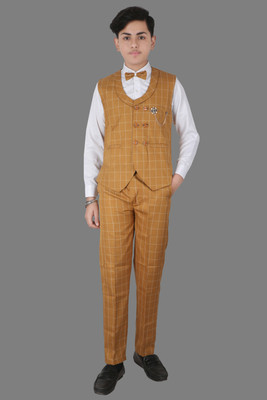 Eliq 3 piece suit Checkered Boys Suit