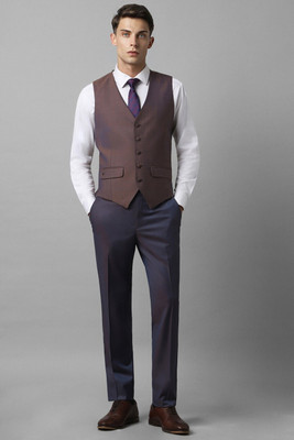 LOUIS PHILIPPE Three Piece Suit Textured Men Suit