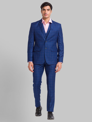 PARK AVENUE 3 PCS SB2 BTN NOTCH CLR SUIT - S.SLM FIT Solid Men Suit