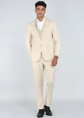 Peter Engalnd Tuxedo Style Geometric Print Men Suit