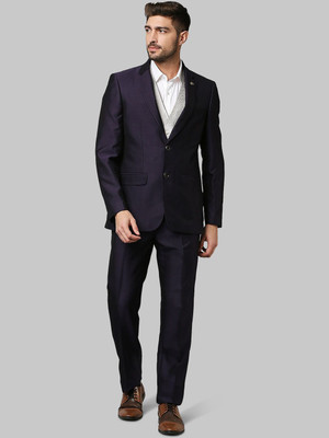 Raymond 3PC SB 2BTN PK LPL C&S CLR REV.WC-CONT Solid Men Suit
