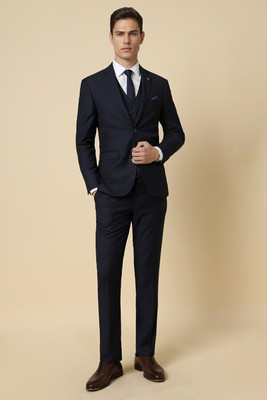 Allen Solly Two Piece Suit Textured Men Suit