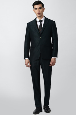 PETER ENGLAND Single Breasted - 2 button Solid Men Suit