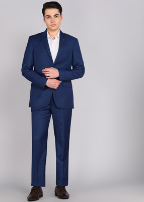 Raymond 2PC SB 2BTN NTCH LPL M&M LINNG-REGLR FT Solid Men Suit