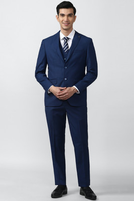 PETER ENGLAND Single Breasted - 2 button Solid Men Suit