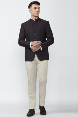 PETER ENGLAND Single Breasted - 5 button Solid Men Suit