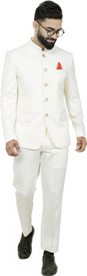 ALJAAMI jodhpuri bandhgala Solid Men Suit