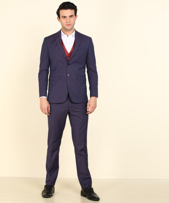 PETER ENGLAND Three Piece Suit Solid Men Suit