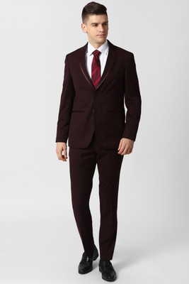 PETER ENGLAND Single Breasted Textured Men Suit