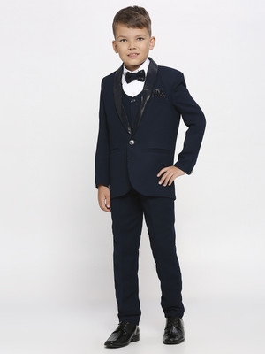PROVOGUE 5 Pcs Suit Set Self Design, Solid Boys Suit