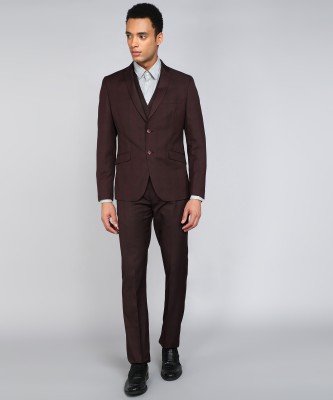 V DOT BY VAN HEUSEN Three piece suit Checkered Men Suit