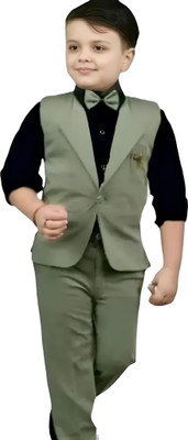 GUPTAECOMMERCE BOYS WAISTCOAT SET Self Design Boys Suit