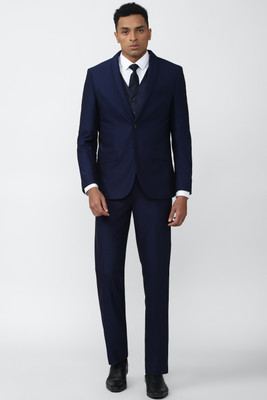VAN HEUSEN Single Breasted - 2 button Solid Men Suit